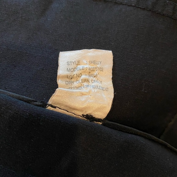 THEORY Black Linen Military Style Blazer - Picture 6 of 7